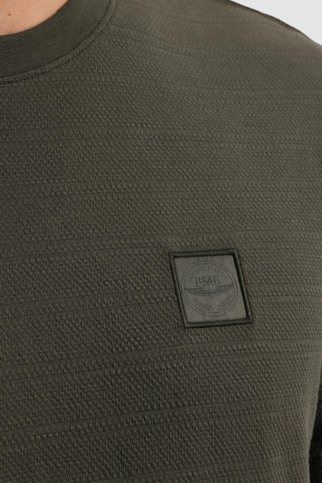 PME legend short sleeve r-neck jacquard strip